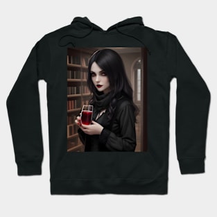 Vampiress in her Library Hoodie